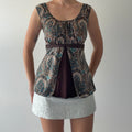 Agenda Paisley Babydoll Top | M