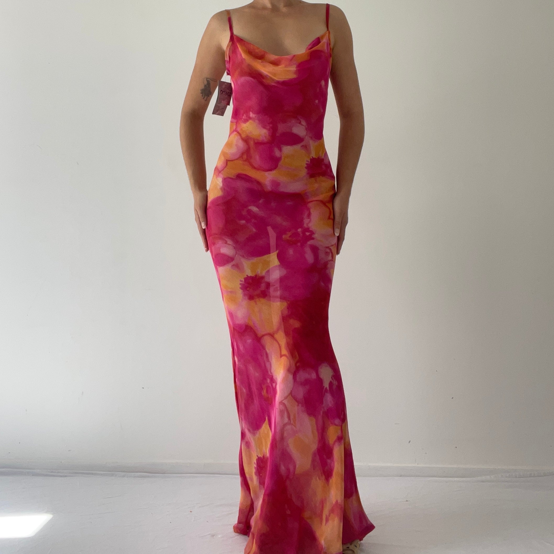 Bias Cowl Maxi Dress | XS