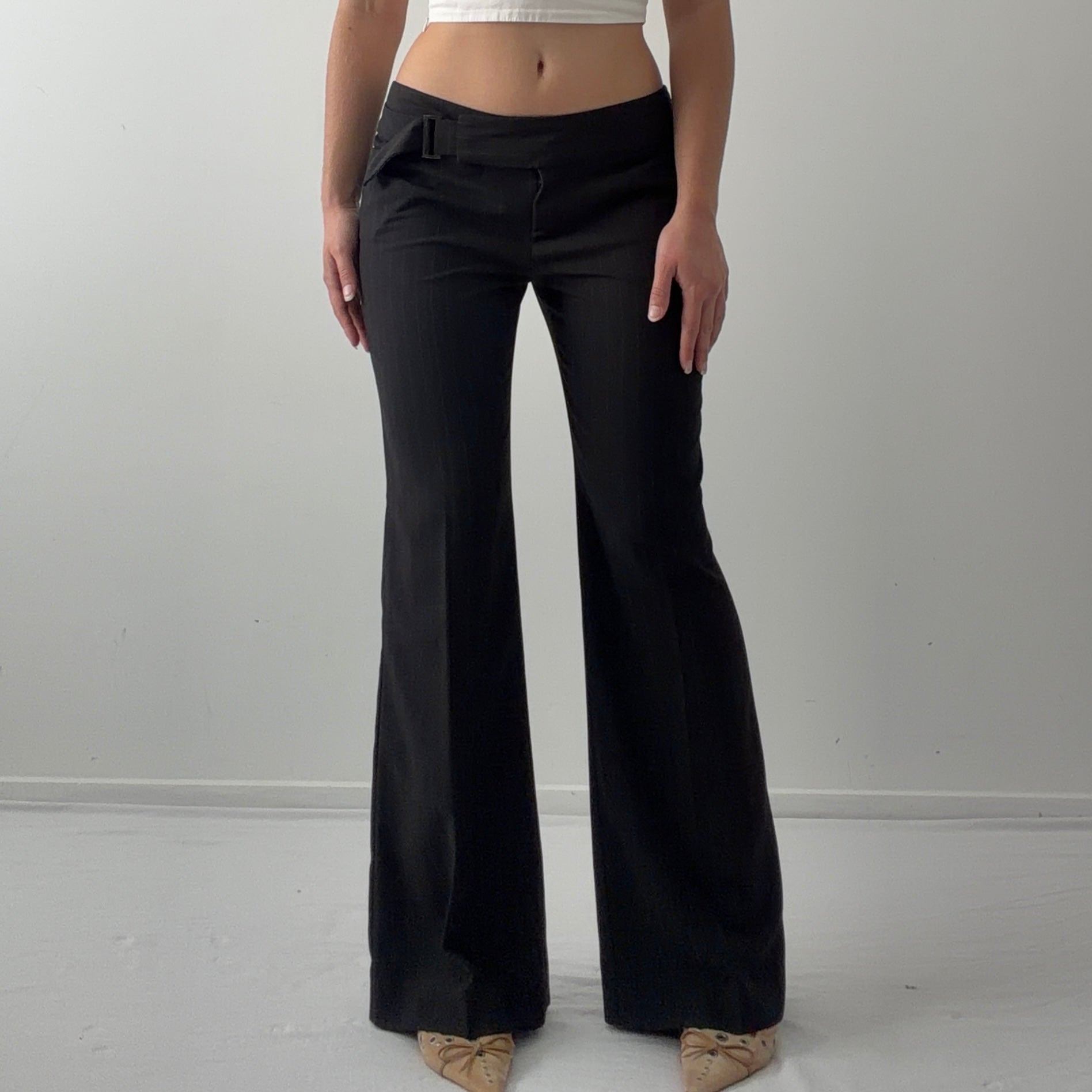 00s Max Low Rise Wide Pants | 8-10