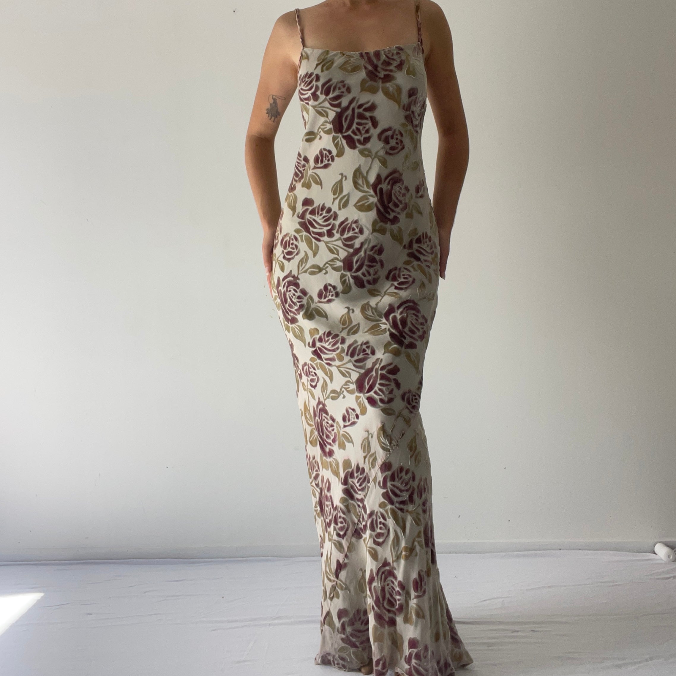 Silk Velvet Burnout Dress | 8-10