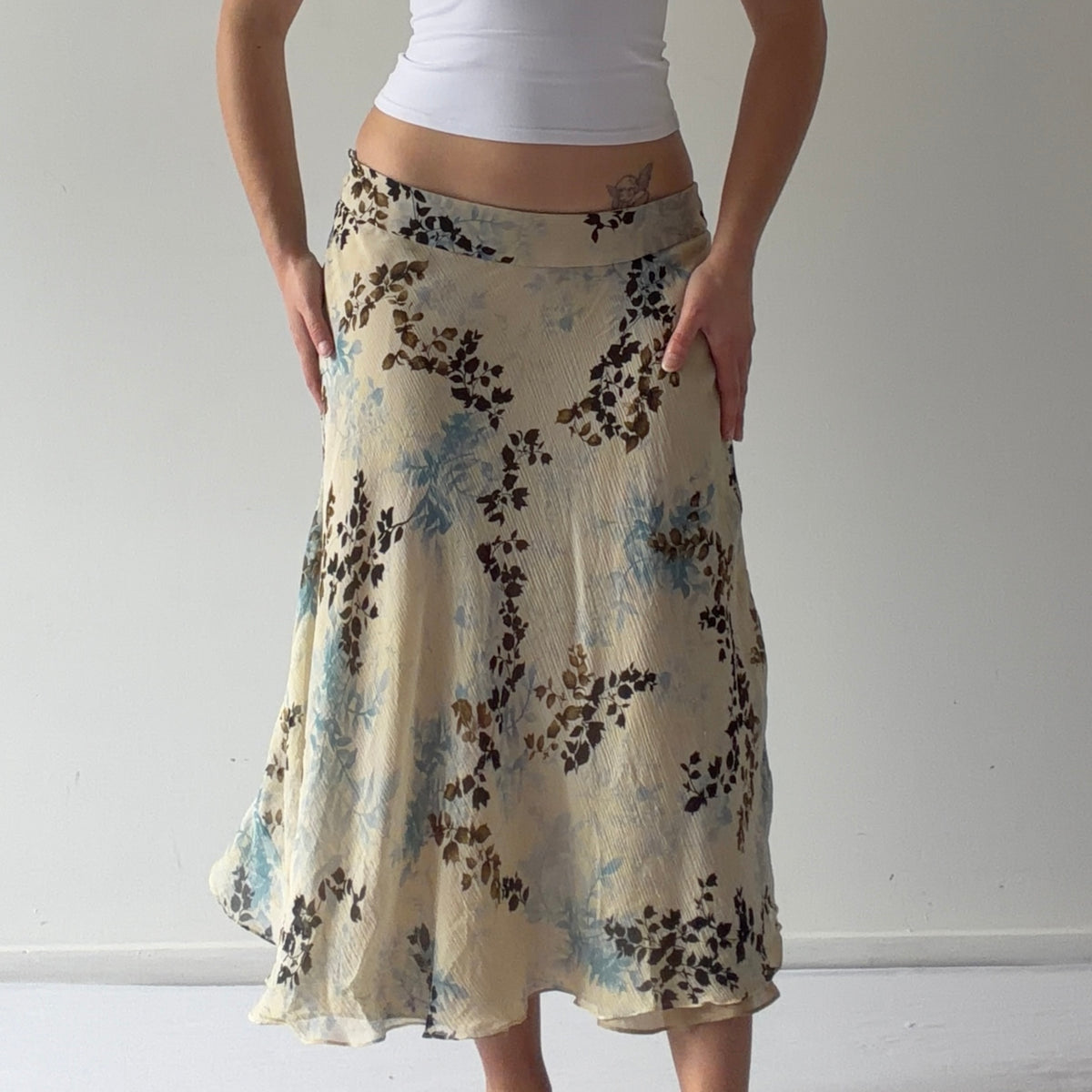 Jones New York Silk Midi Skirt | M