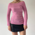 00s Boat Neck Knit Top | 8-10