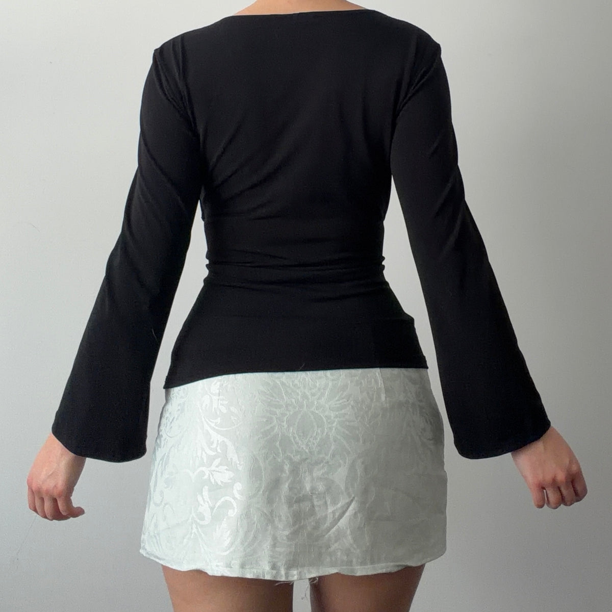 Wrapper Bell Sleeve Top | M
