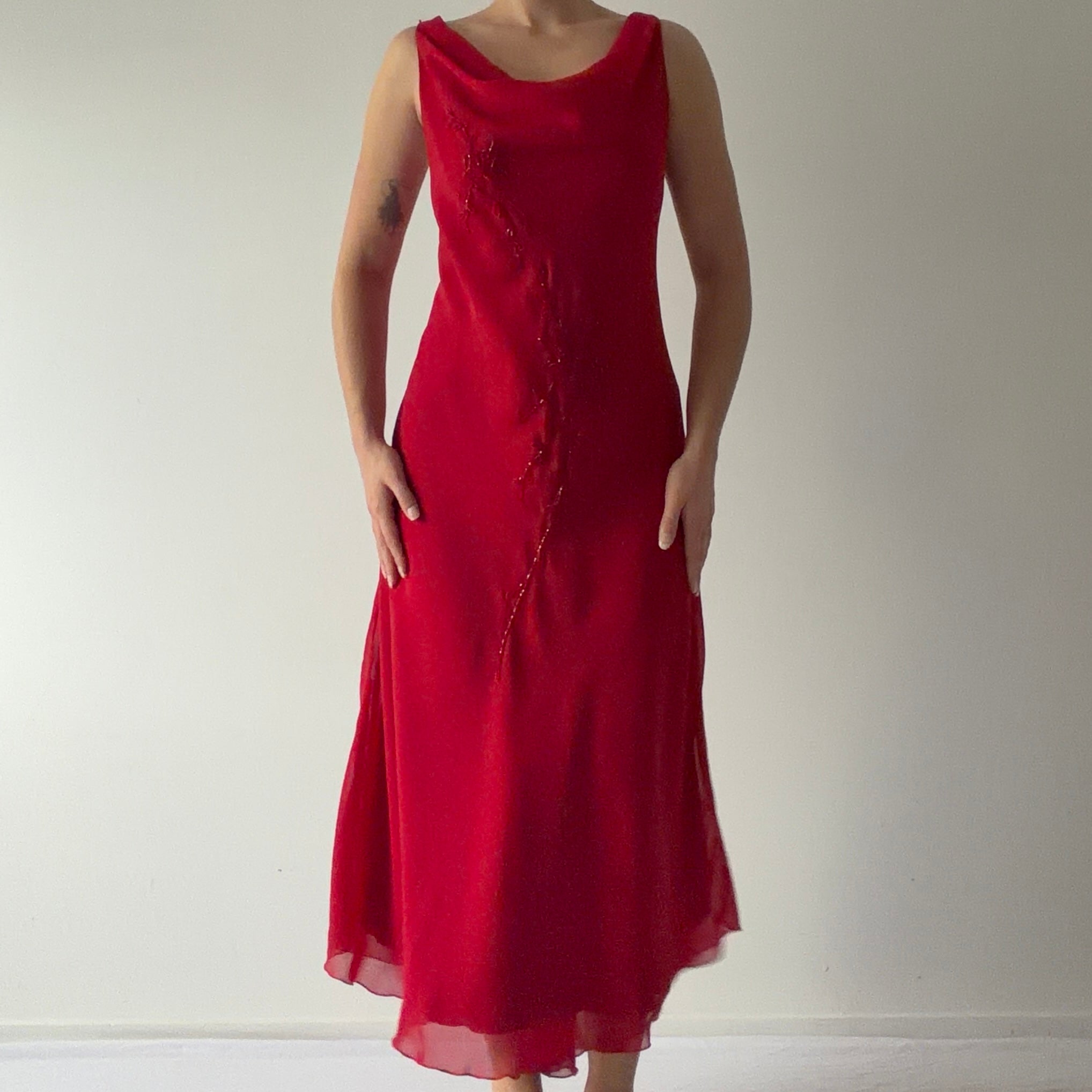 Liz Jordan Cowl Maxi Dress | 12