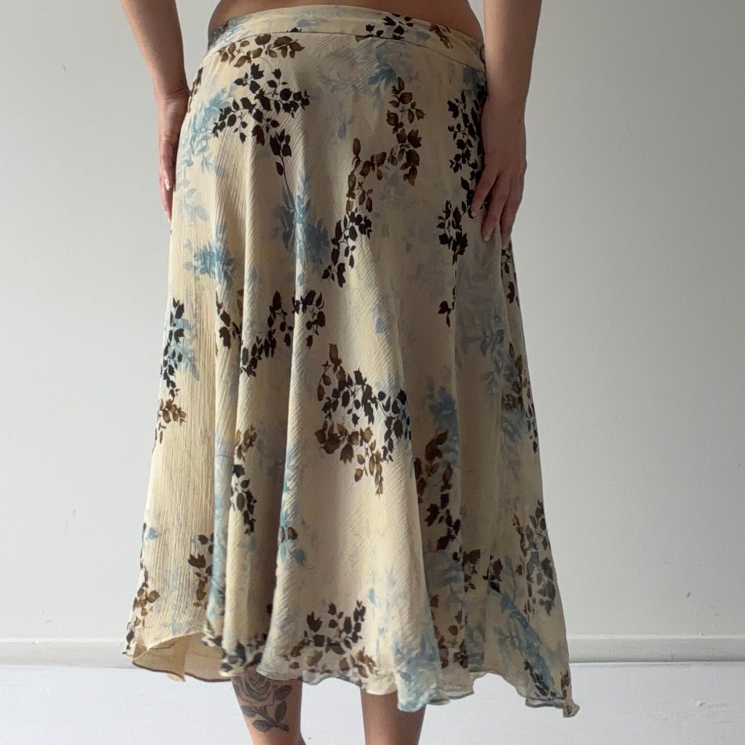 Jones New York Silk Midi Skirt | M