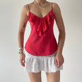 Silk Ruffle Cami Top | 8-10
