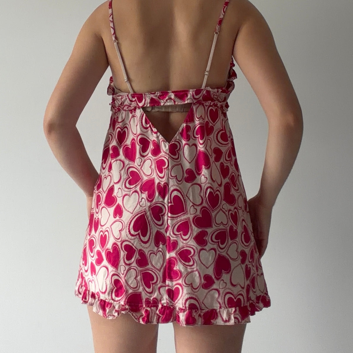 09' Victoria's Secret Silk Heart Babydoll | M-L