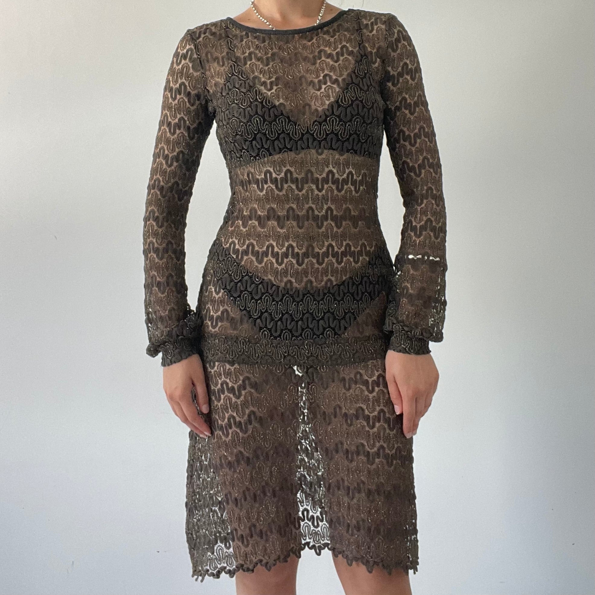 Sim Lace Crochet Midi Dress | 8-10