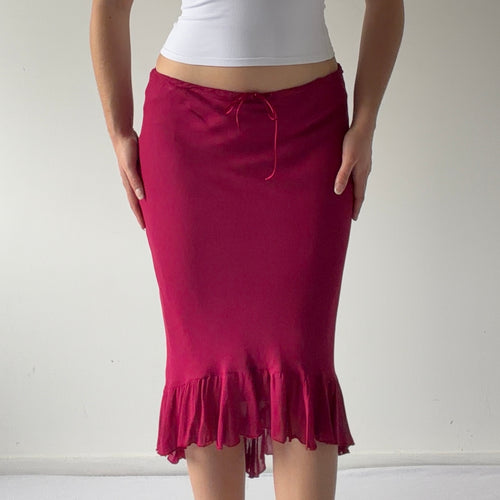 Morgan De Toi Ruffle Midi Skirt | S-M