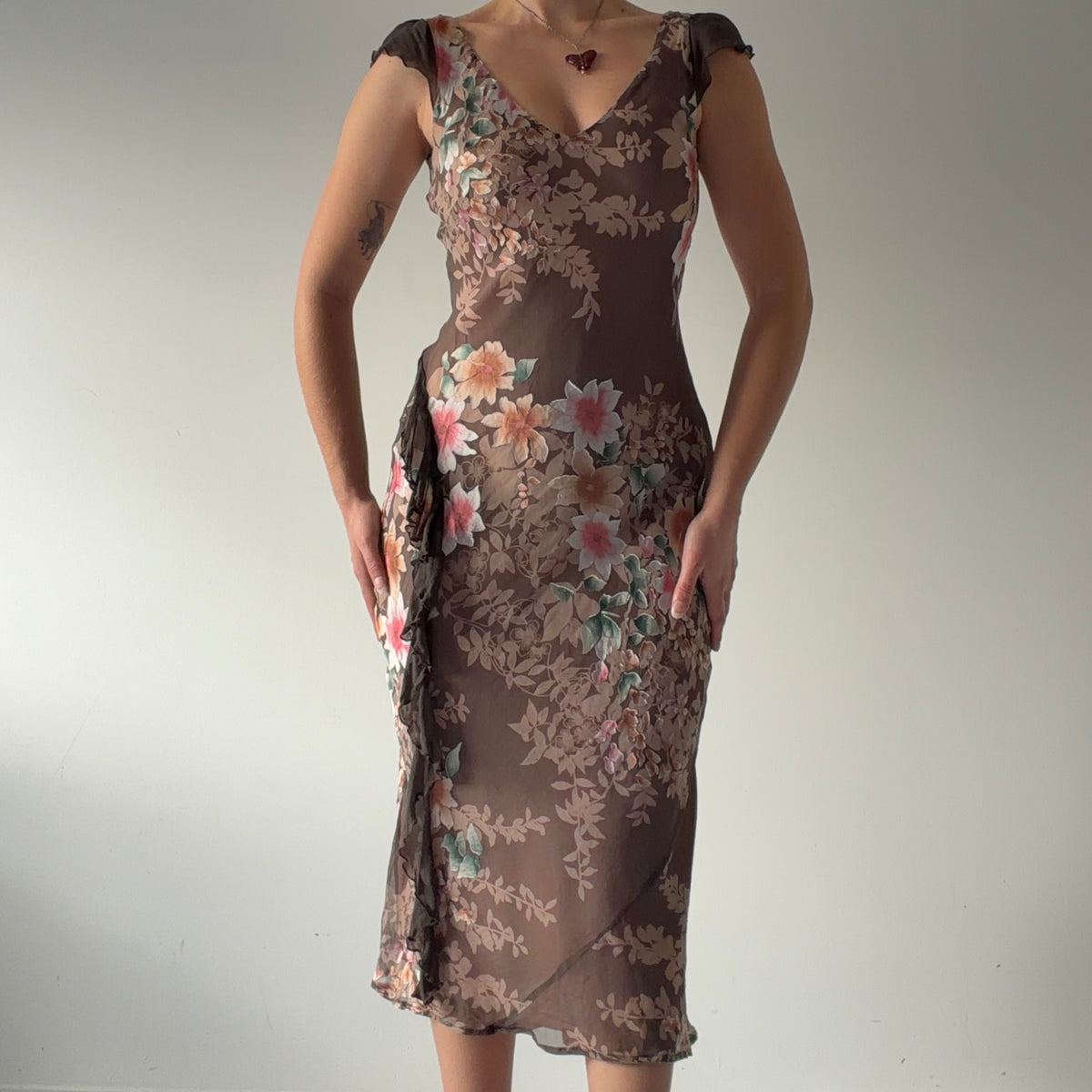 Monsoon Silk Floral Dress | XS-S