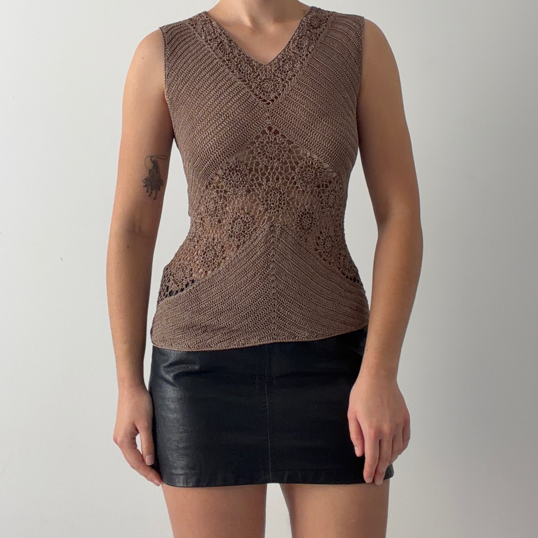 Caroll Crochet Tank Top | M