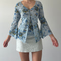 Allison Brittney Bell Sleeve Floral Top | M