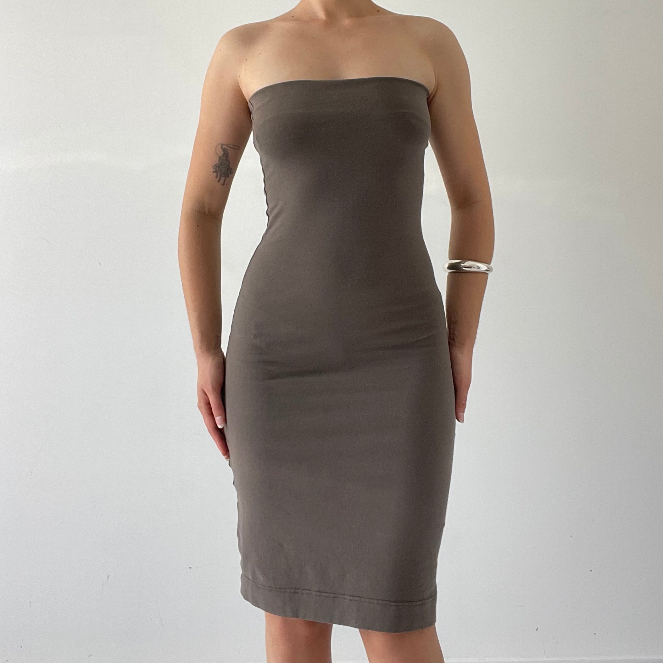 Strapless Bodycon Midi Dress | 6-8