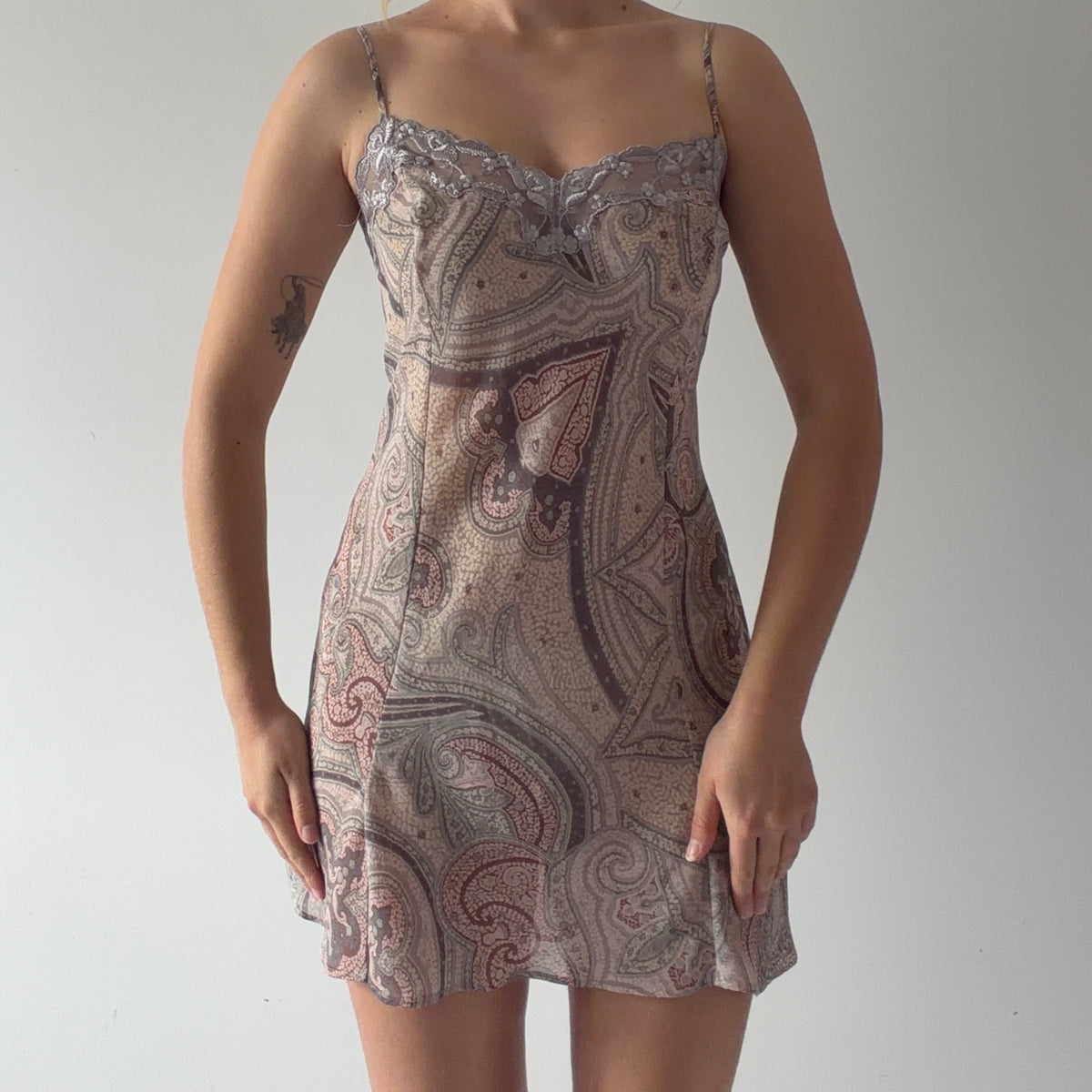 Victoria's Secret Paisley Mini Slip Dress | L