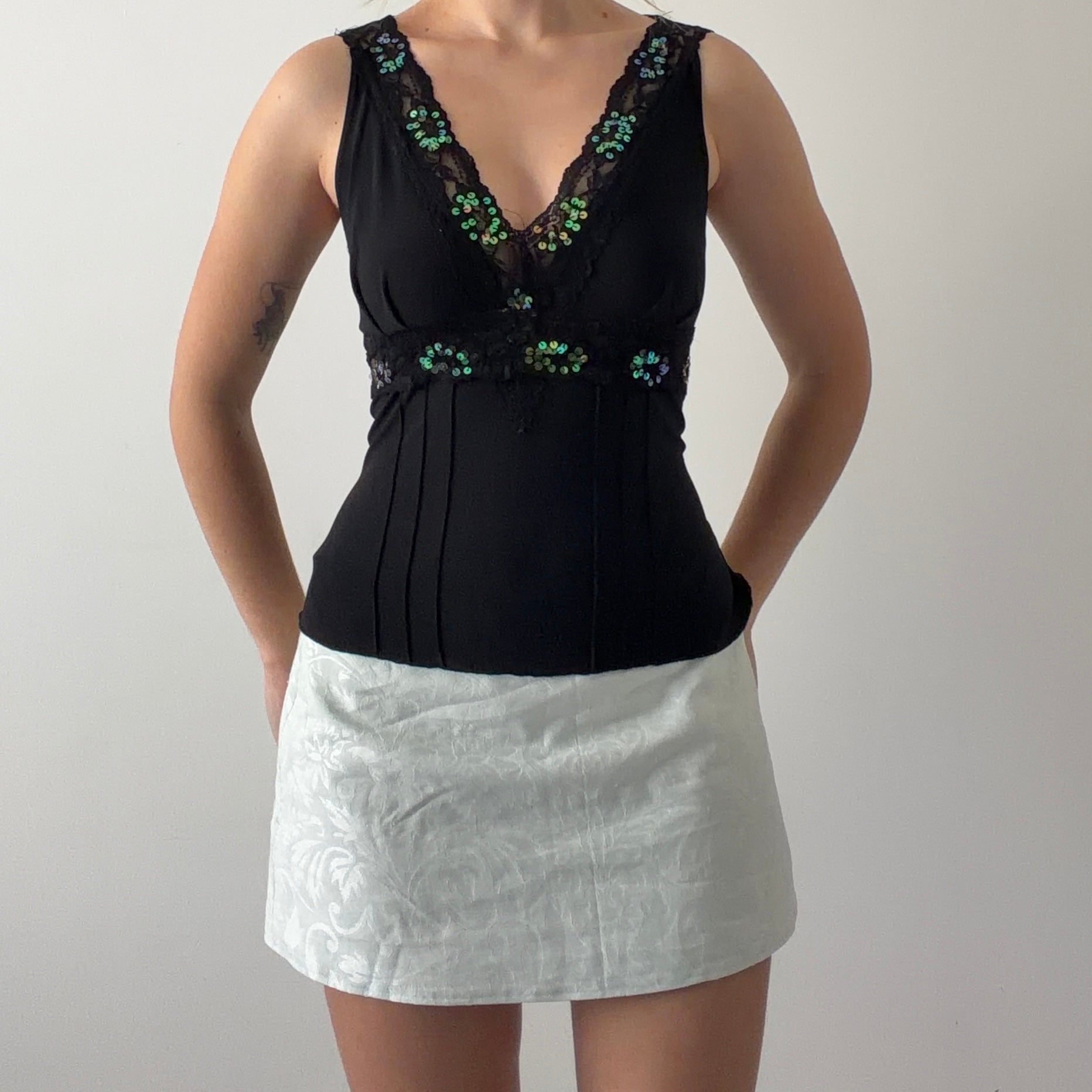 j.t.b Sequin Cami Top | Made in USA | M