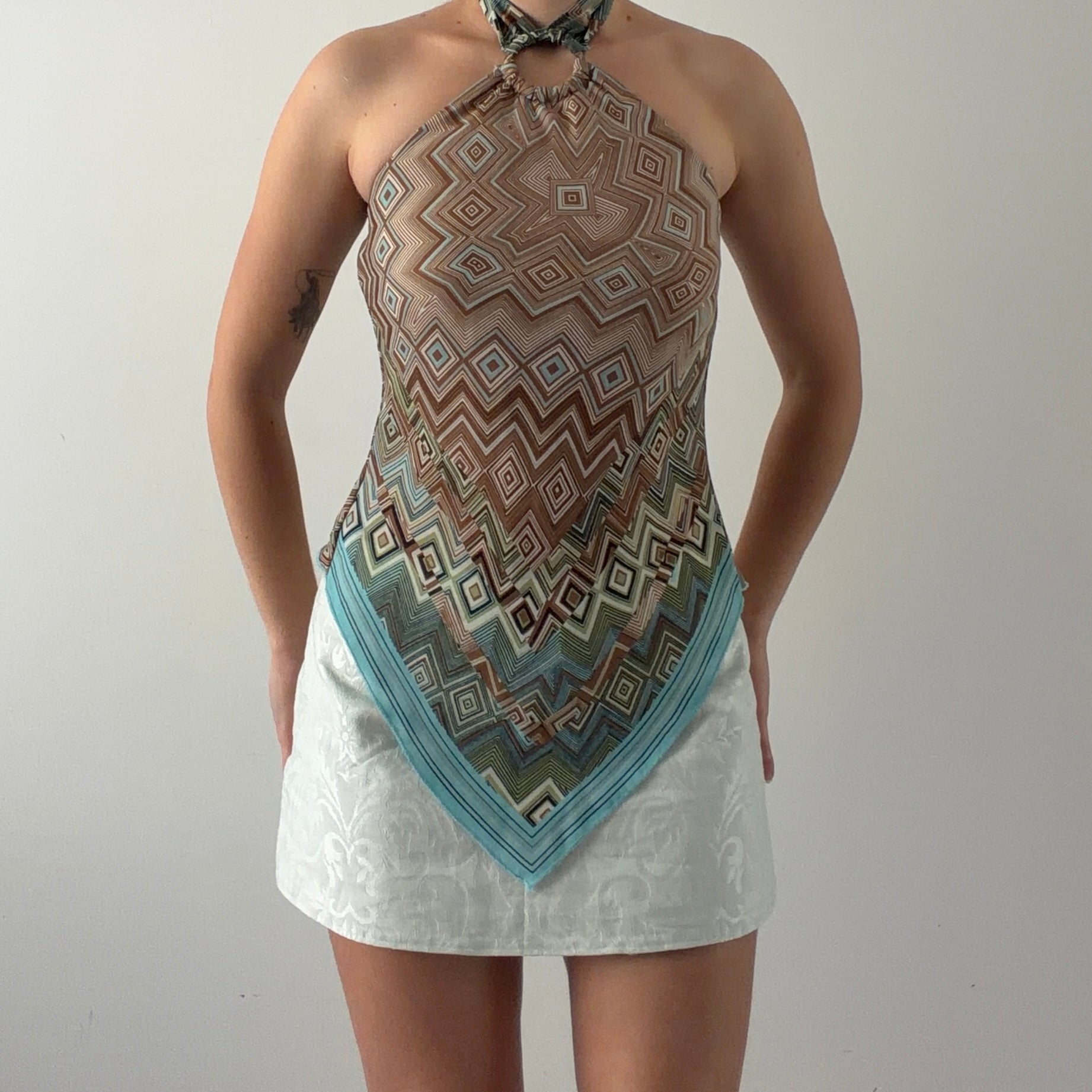 BCX Handkerchief Halter Top | Made in USA | S