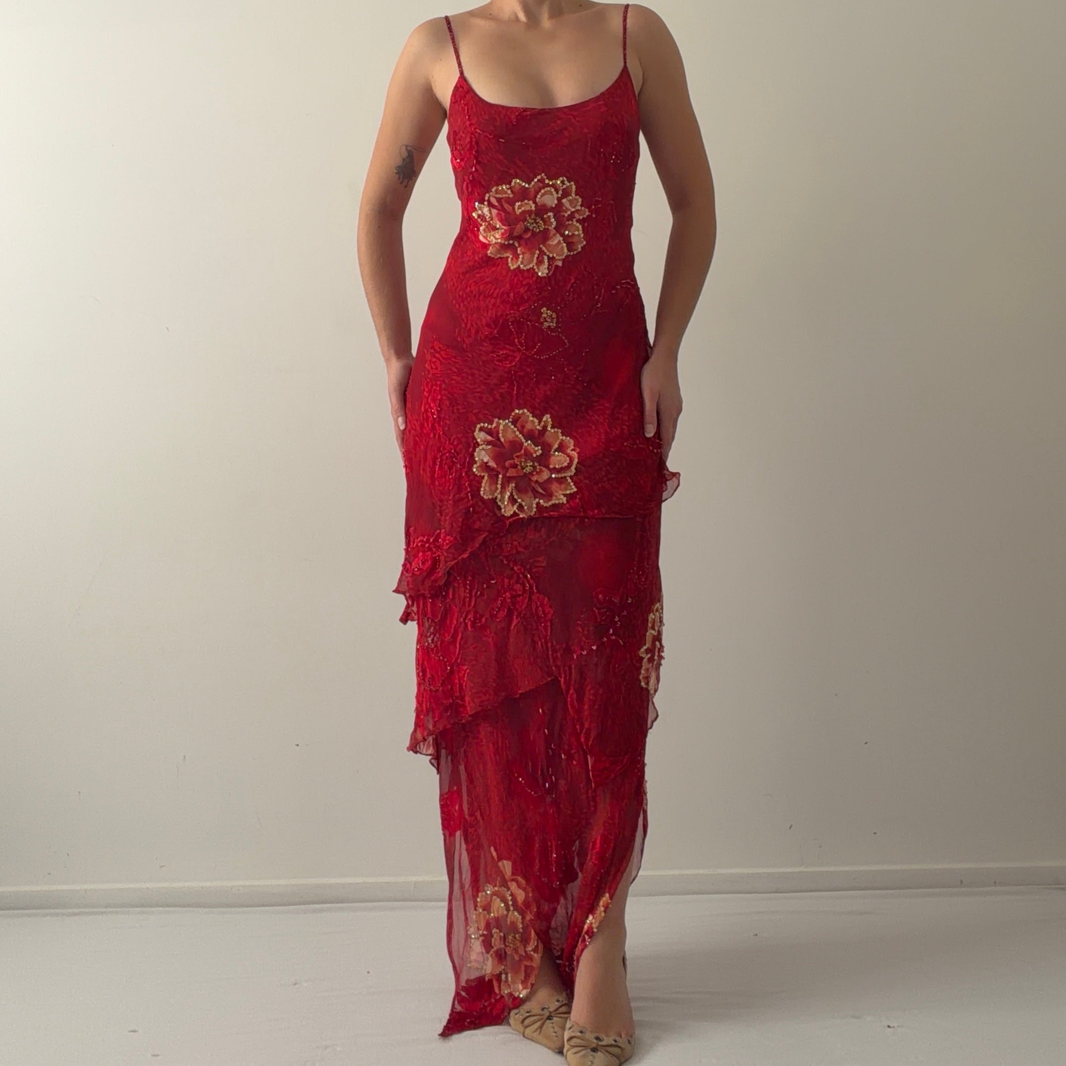 *Rare Sue Wong Nocturne Silk Beaded Dress | 10-12