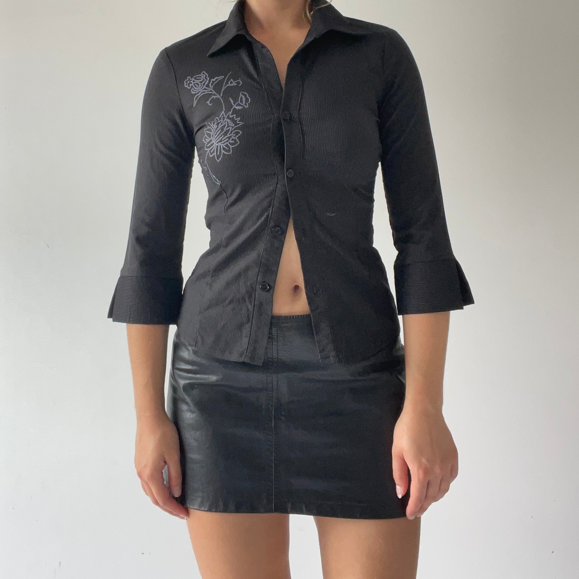 Pagani Fitted Shirt Top | Made in NZ | XS