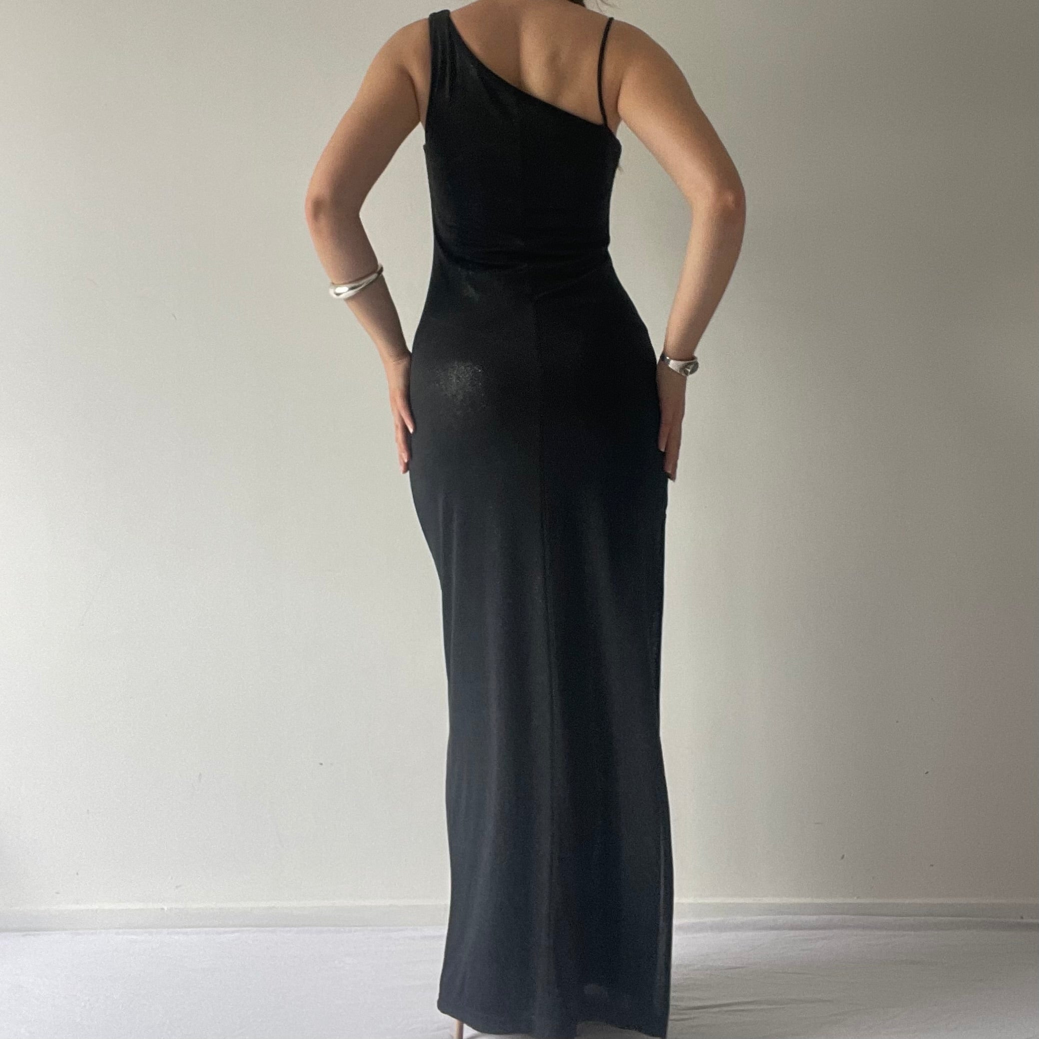 Asymmetric Maxi Evening Dress | S