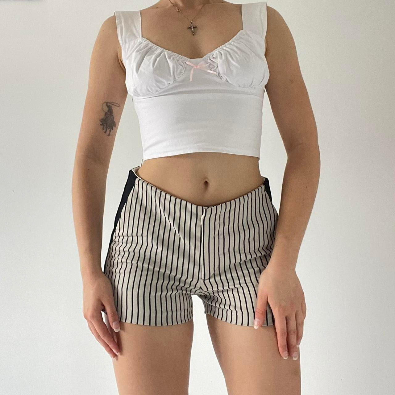 Pinstripe Mini Shorts | S