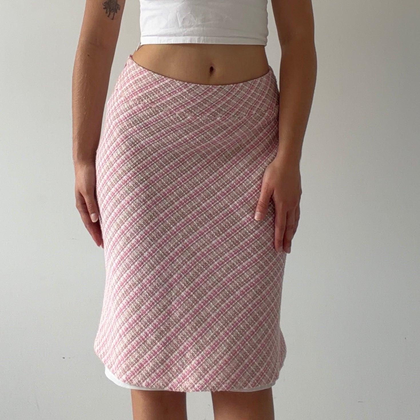 Jigsaw Plaid Midi Skirt | 6-8