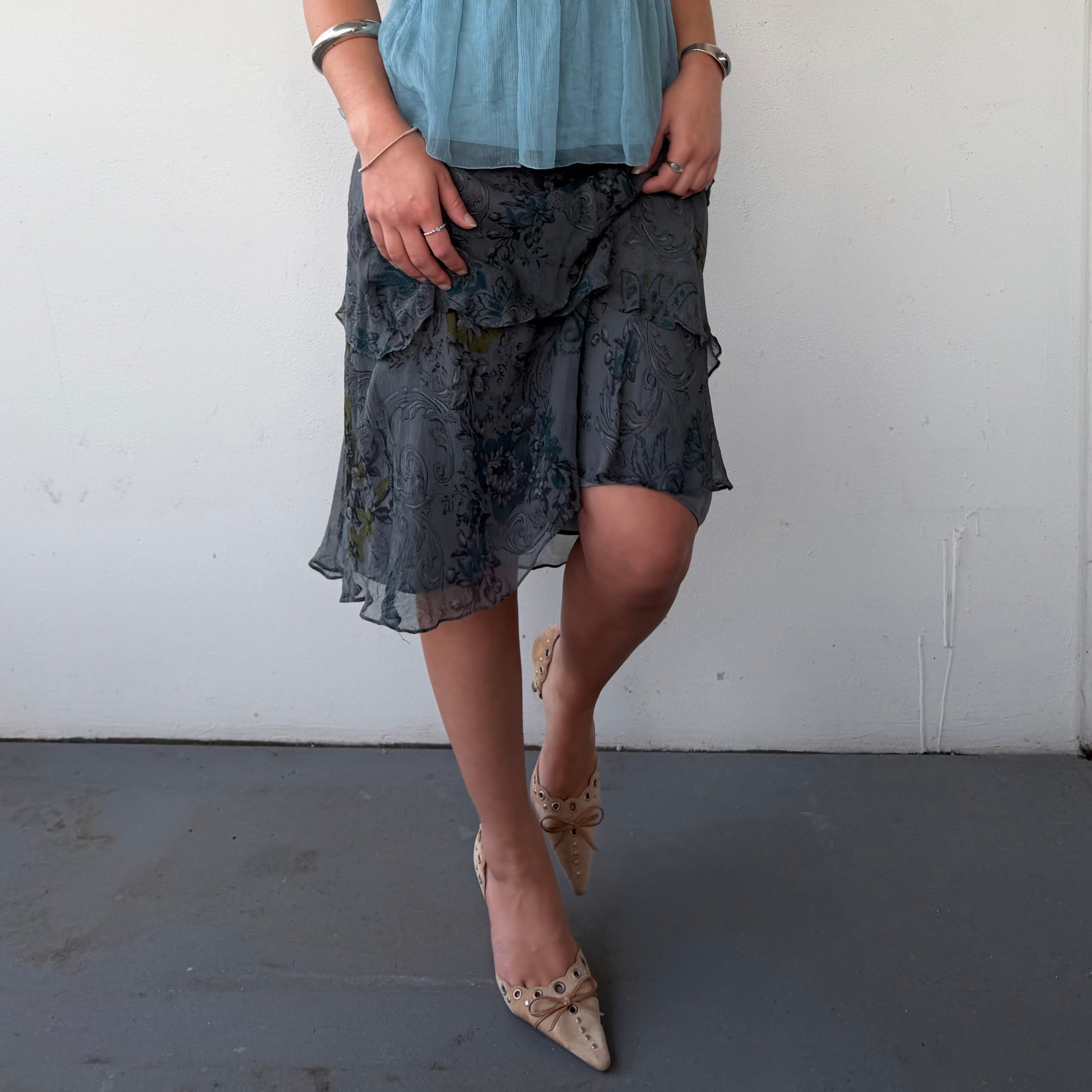 Kate Hill Silk Ruffle Skirt | 6-8