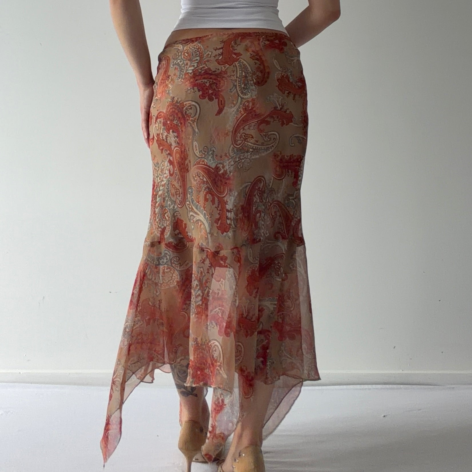 Fashion Bug Asymmetric Midi Skirt | L