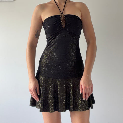 Blockout Halter Mini Dress | Made in AU | 8-10