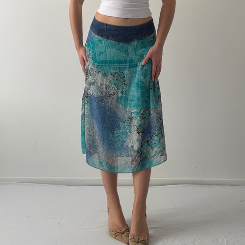 Paisley Midi Skirt | Made in USA | M