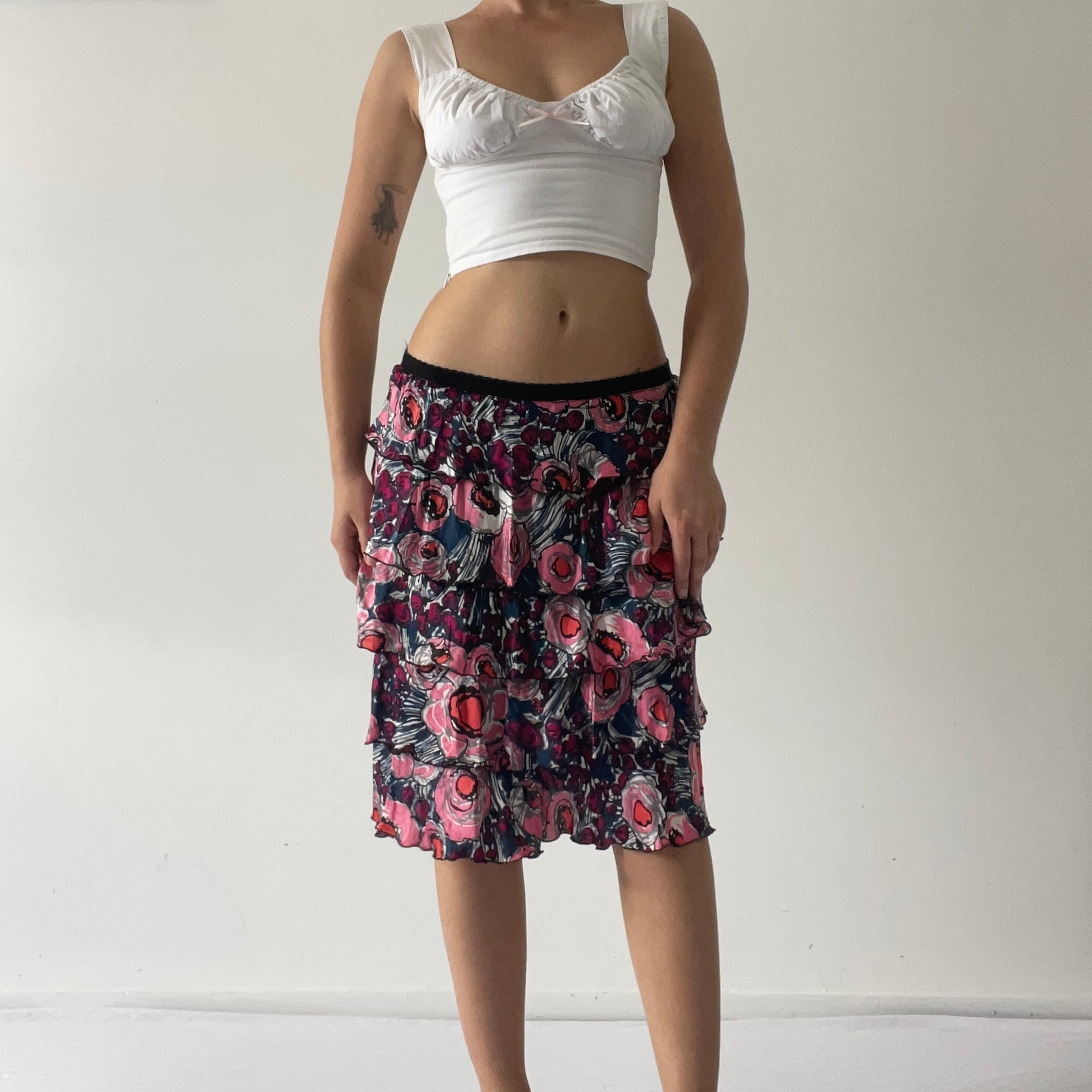 Louche Silk Ruffle Skirt | 6-10