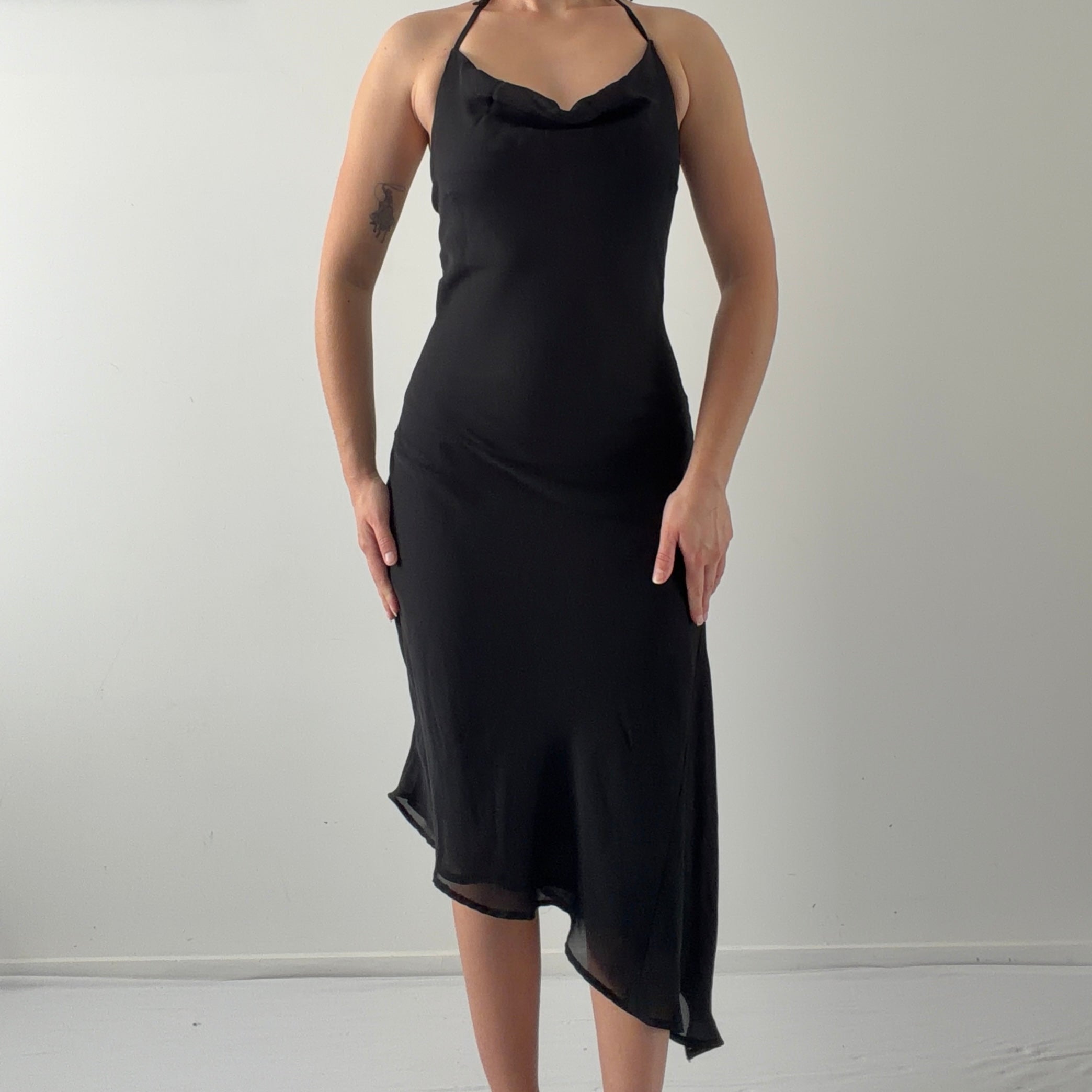 Etam Cowl Asymmetric Dress | S