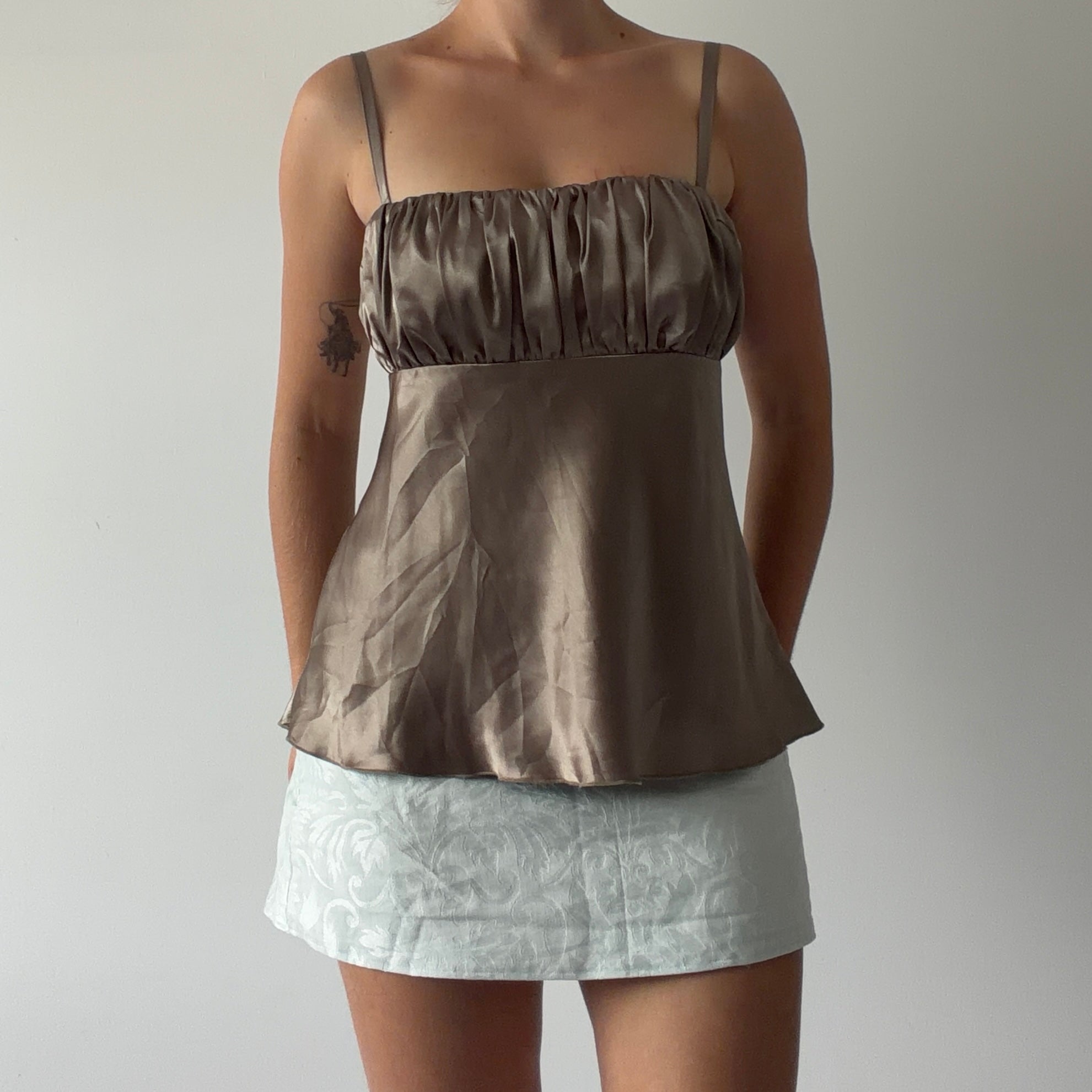 Ice Satin Babydoll Top | S