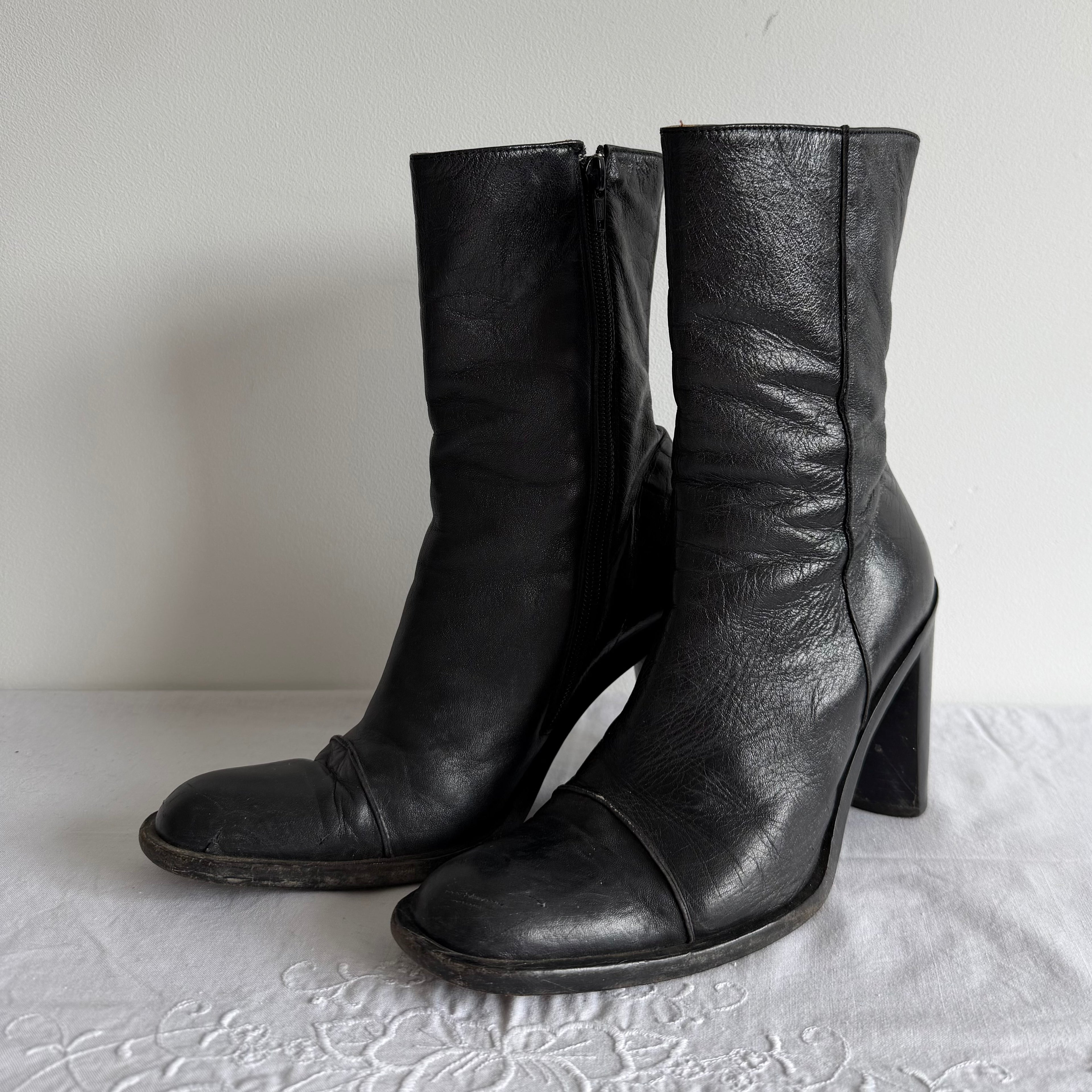 7R Italian Mid Calf Boots | EU 37 / US 6.5 / UK 4
