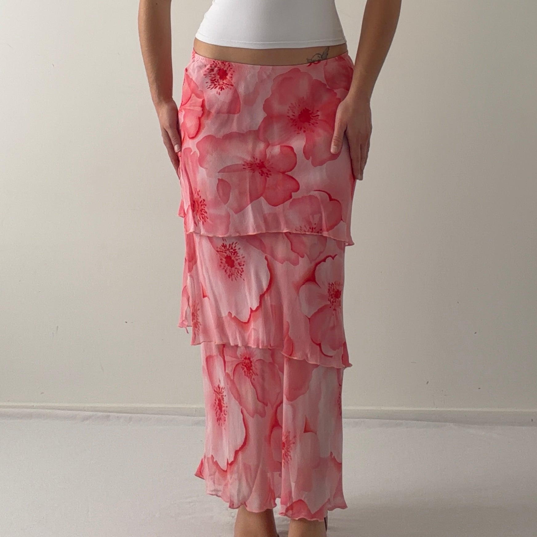 Chelsea & Violet Silk Tiered Skirt | 6-8