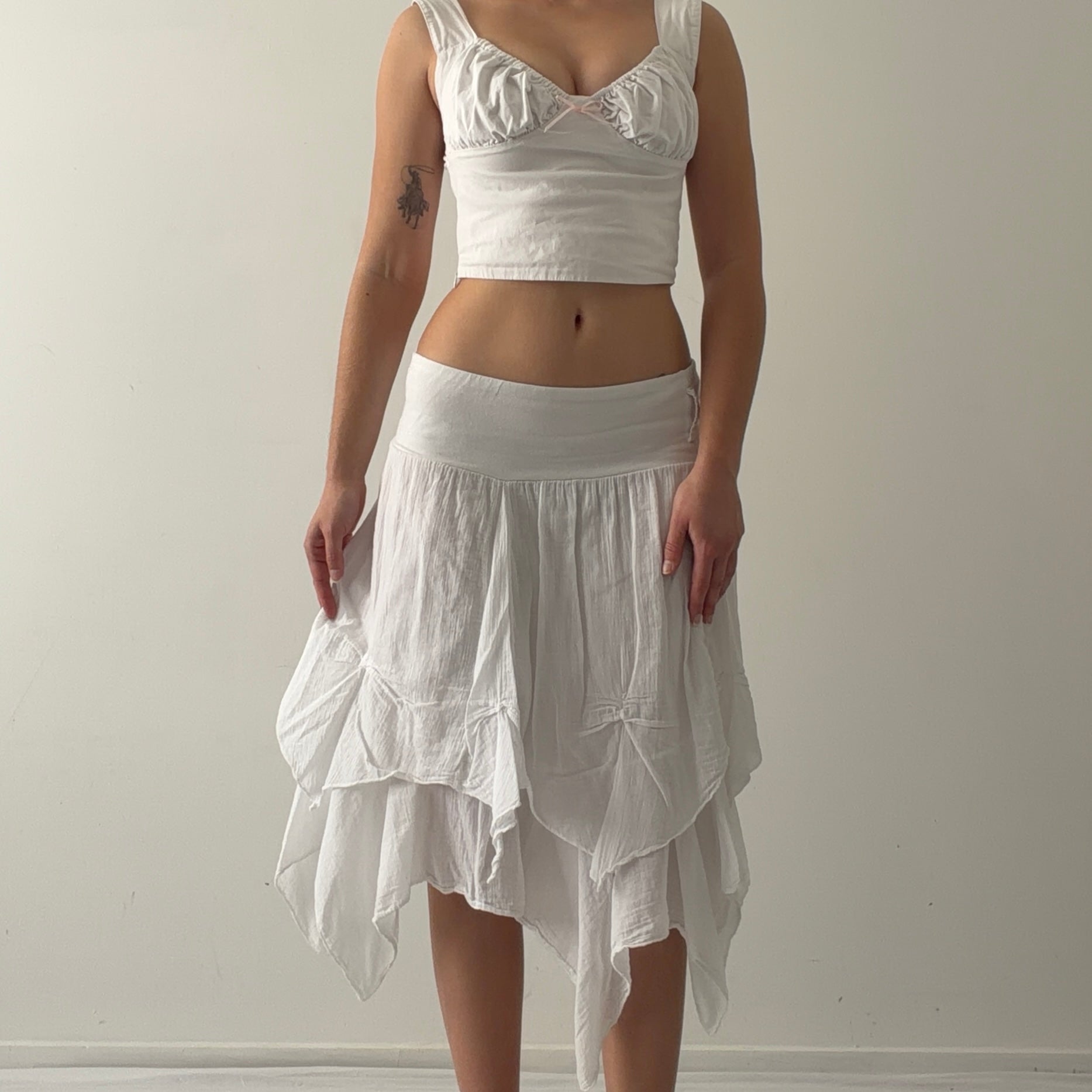 Italian Asymmetric Midi Skirt | S