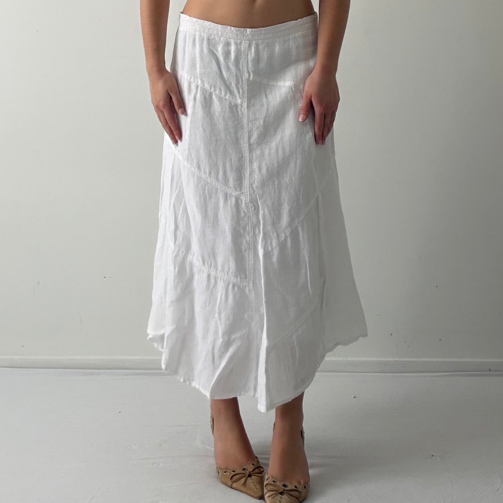 Fred Sabatier Linen Midi Skirt | M