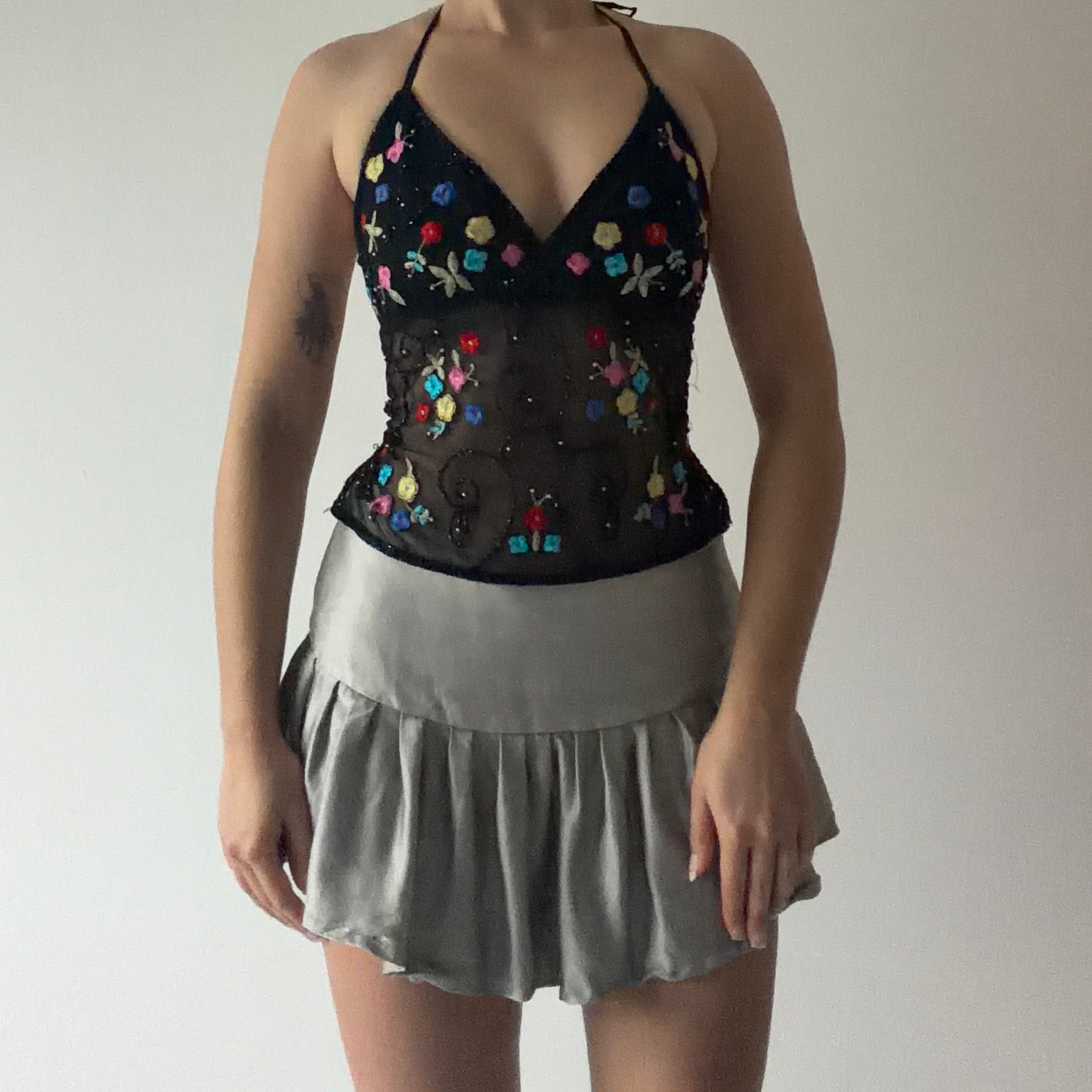 Vanessa Tong Beaded Backless Top | 6-8
