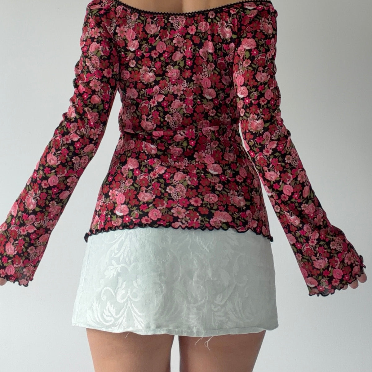 Self Esteem Floral Bell Sleeve Top | XS-S