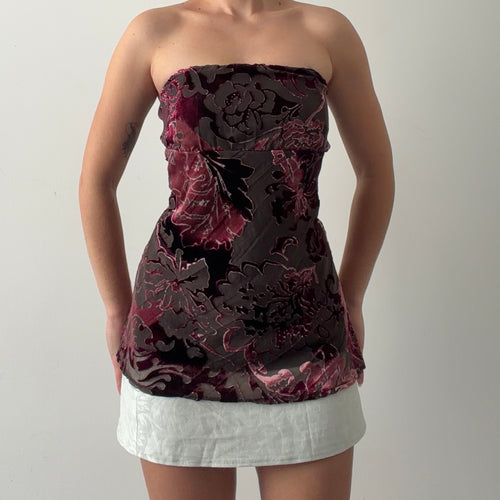Le Chateau Burnout Strapless Top | L