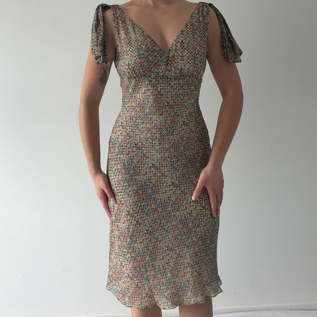 BCBG Silk Midi Dress | S-M