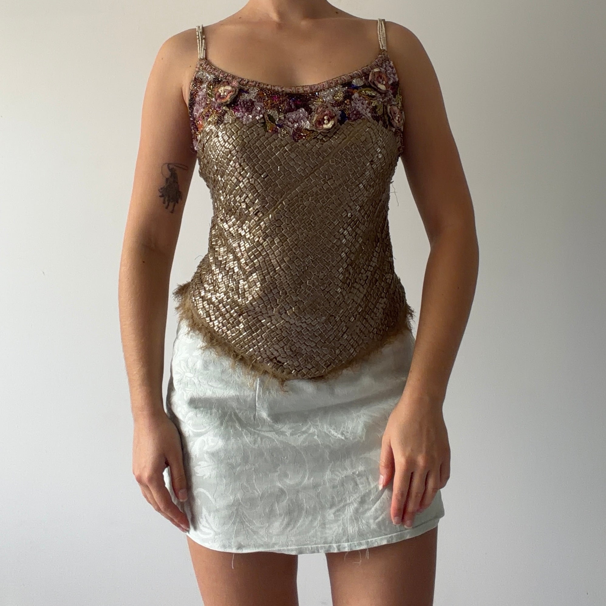 Rare Karen Millen Beaded Top | XXS-XS