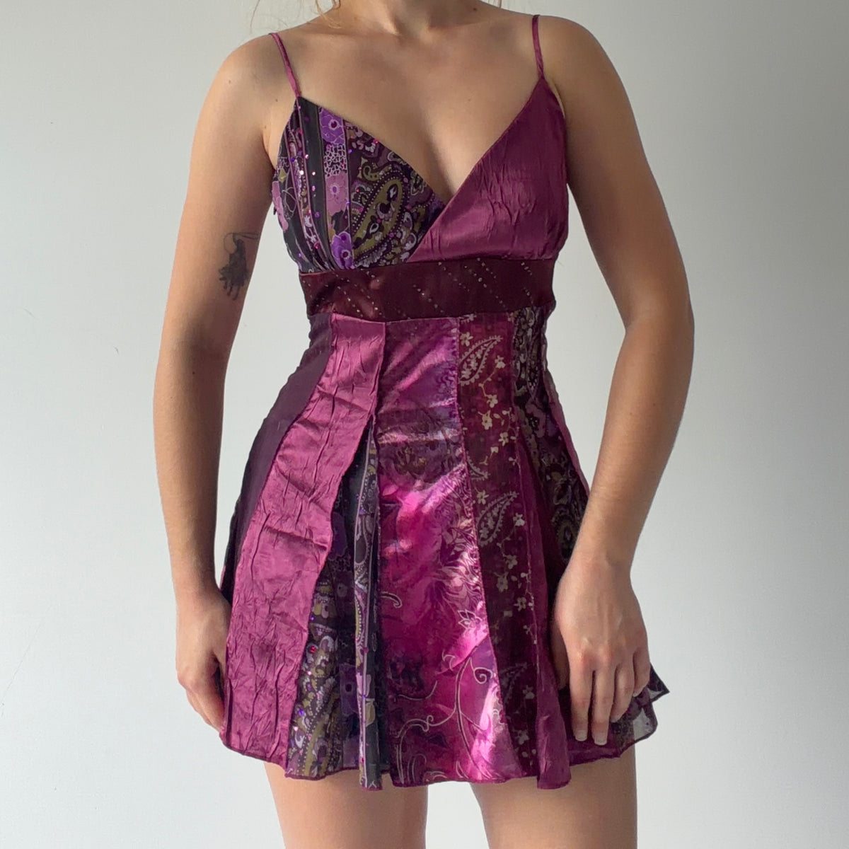 Luna Chix Patchwork Babydoll | S