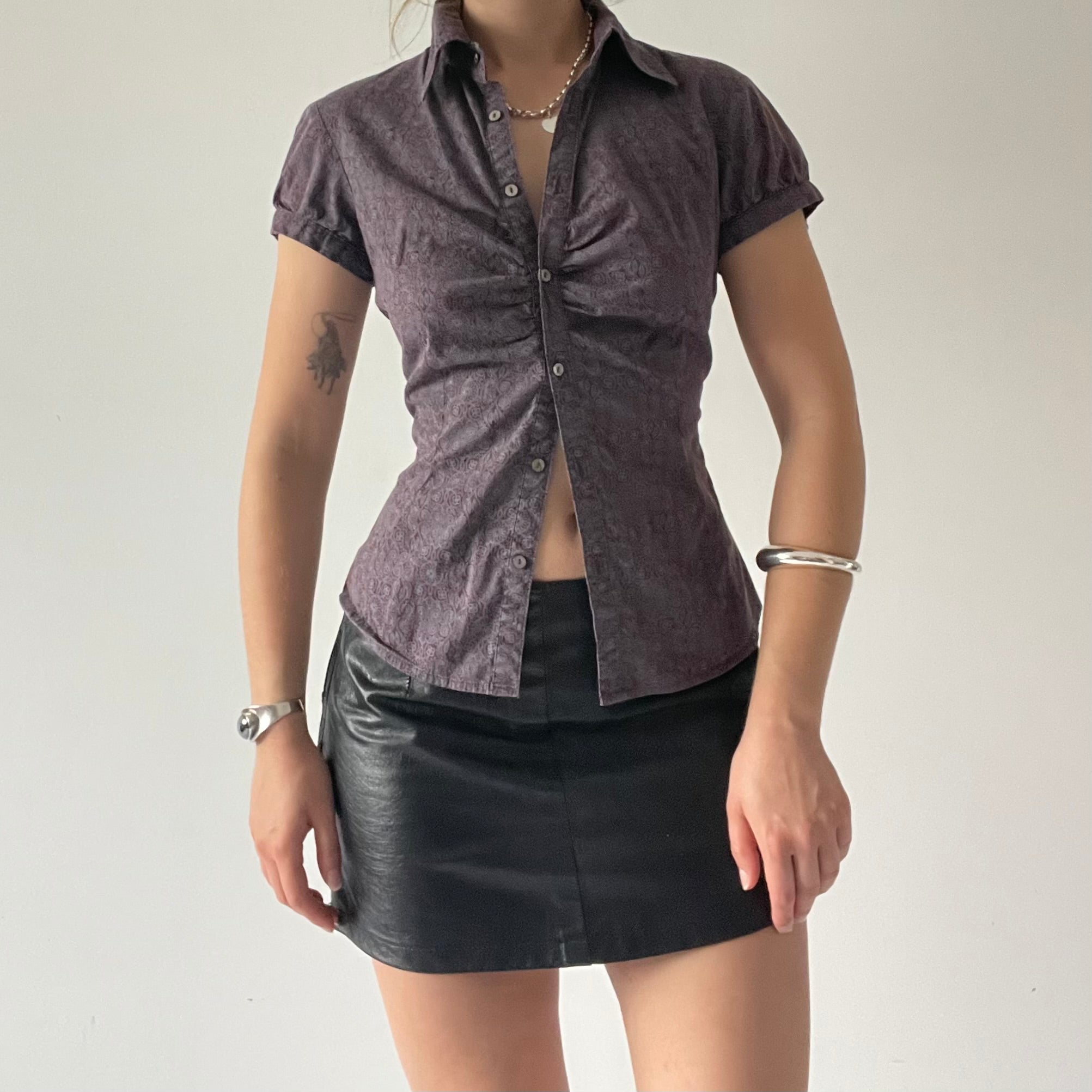 Cue Ruched Button Up Top | 8-10
