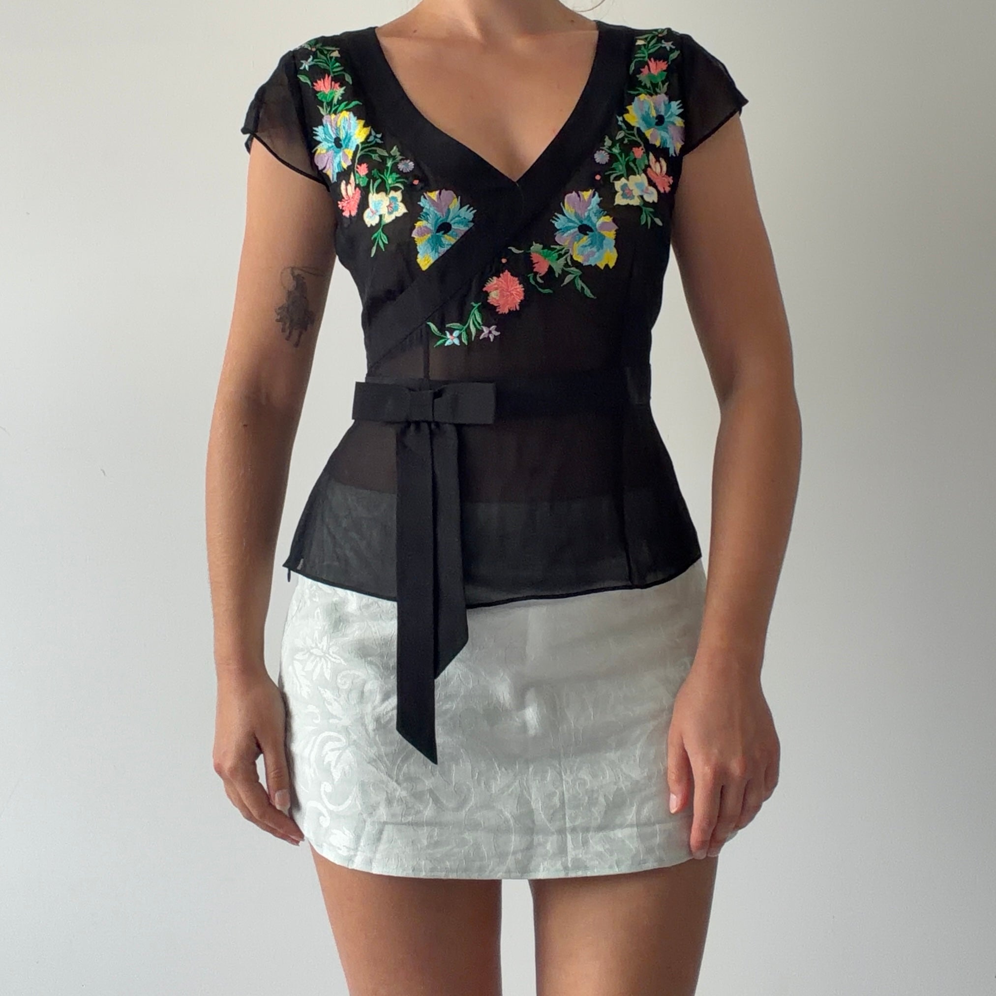 Karen Millen Silk Babydoll Top | 8-10