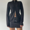 Dana Buchman Wool Double Zip Knit | L