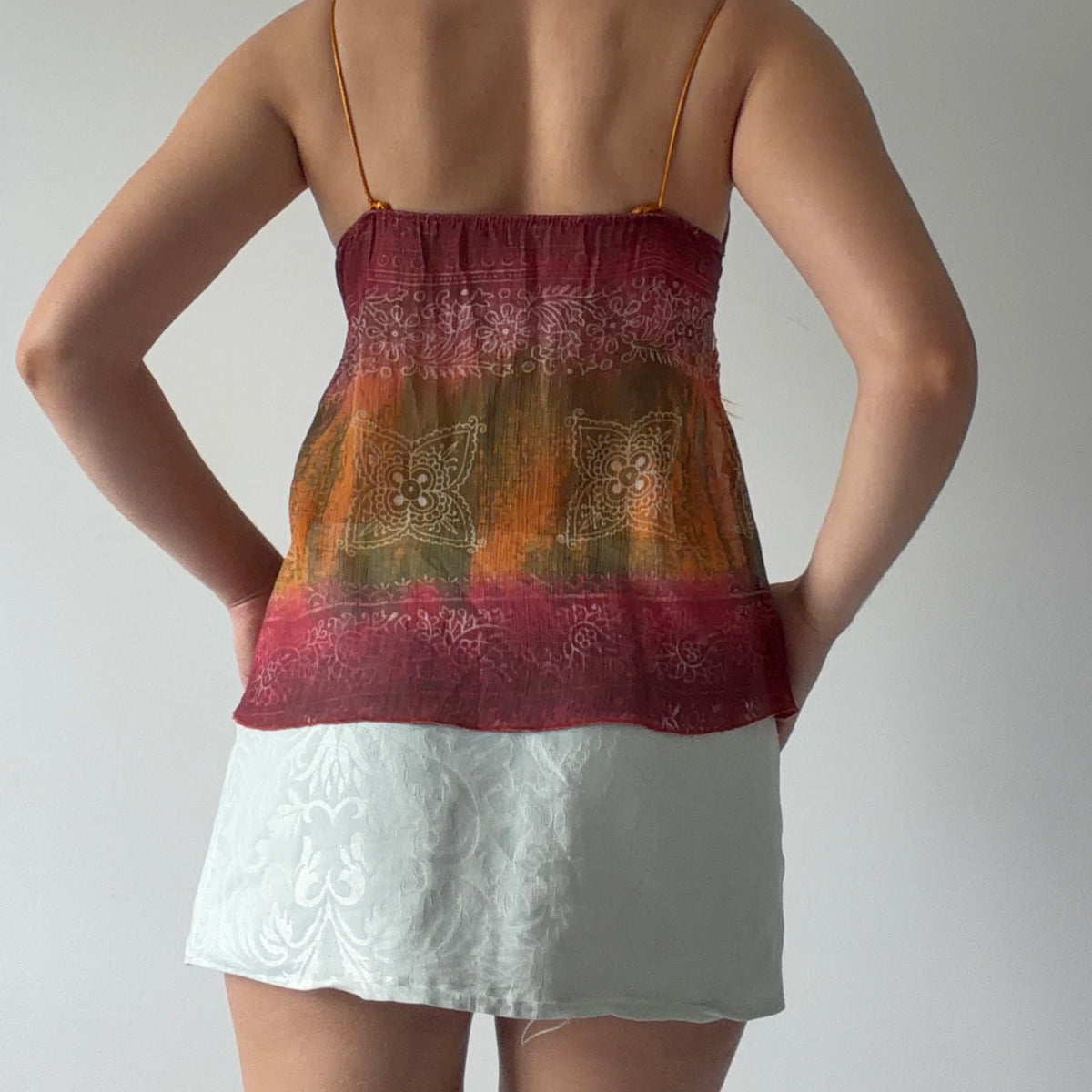 Blu Sand Beaded Cami | Made in Italy | XS