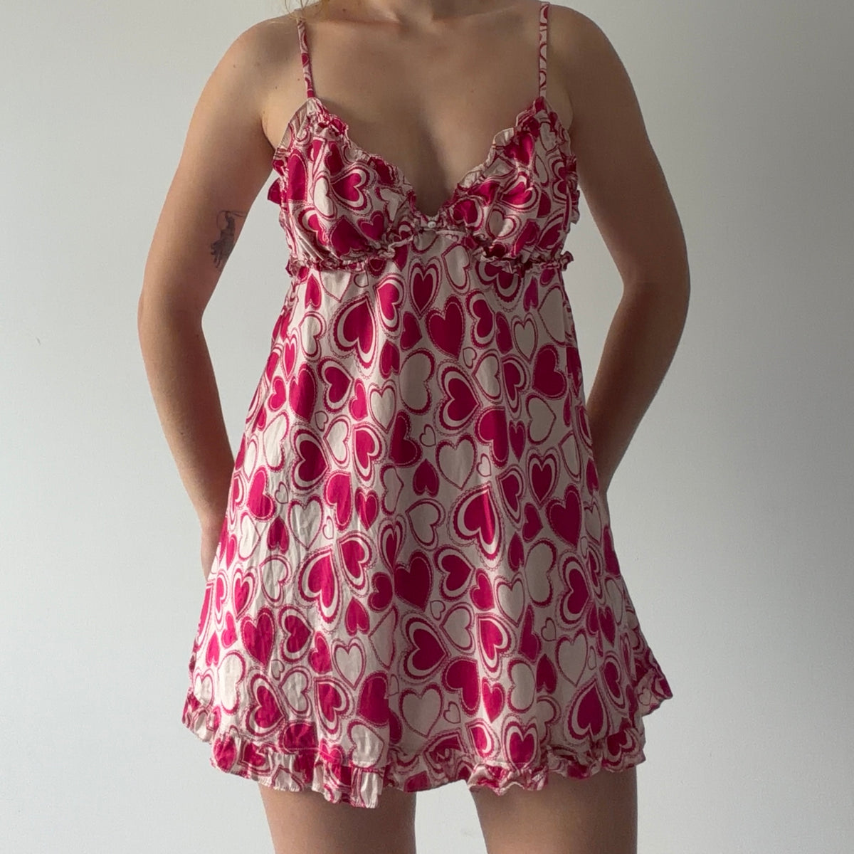 09' Victoria's Secret Silk Heart Babydoll | M-L