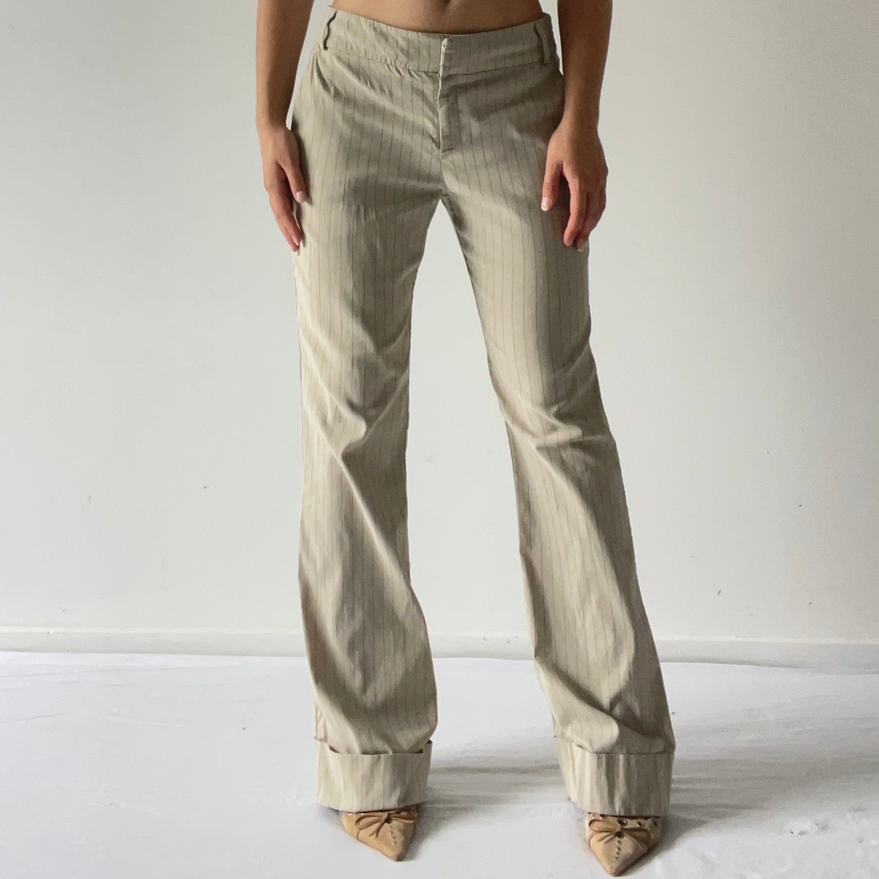 Cue Pinstripe Wide Pants | 10-12