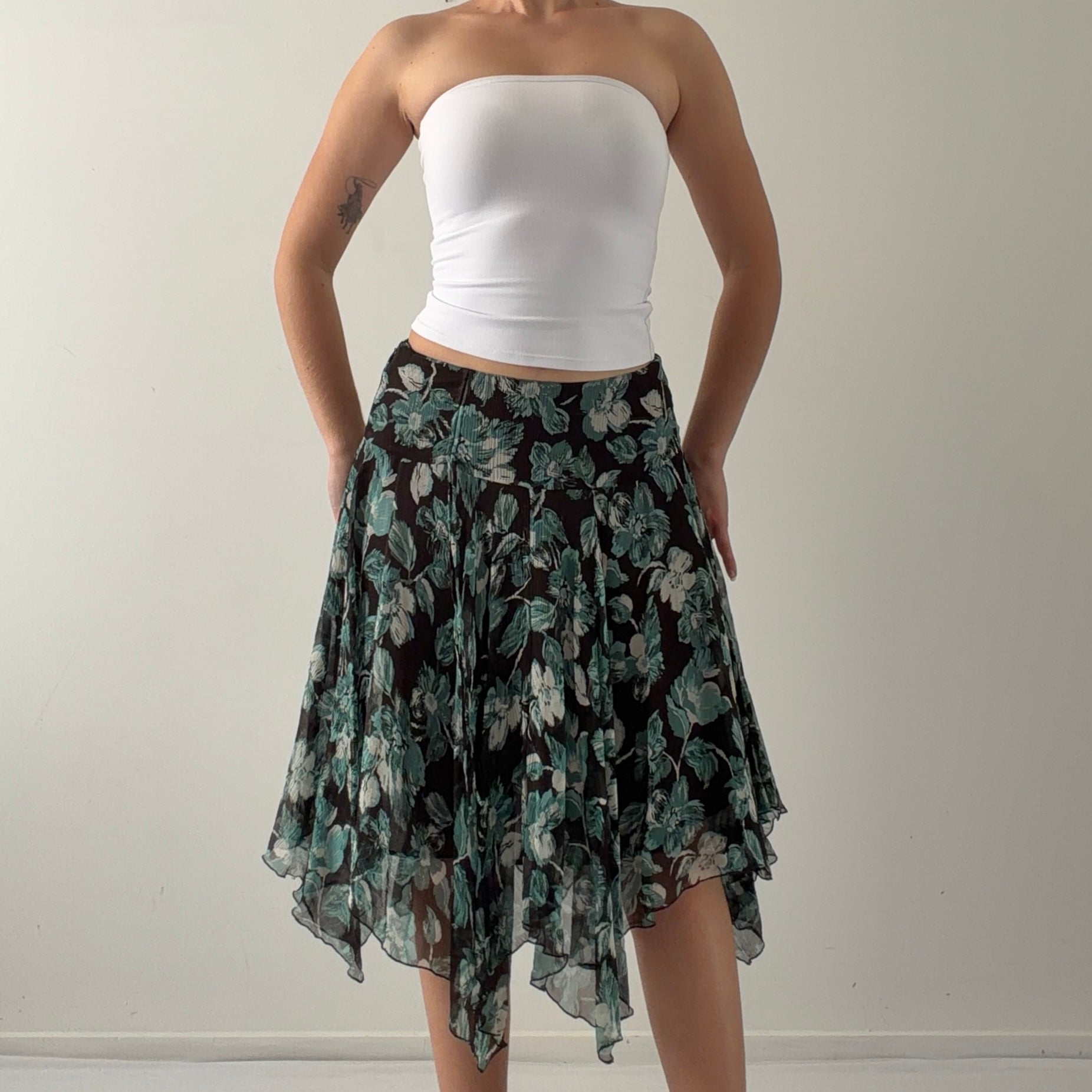Nine West Silk Handkerchief Skirt | XS