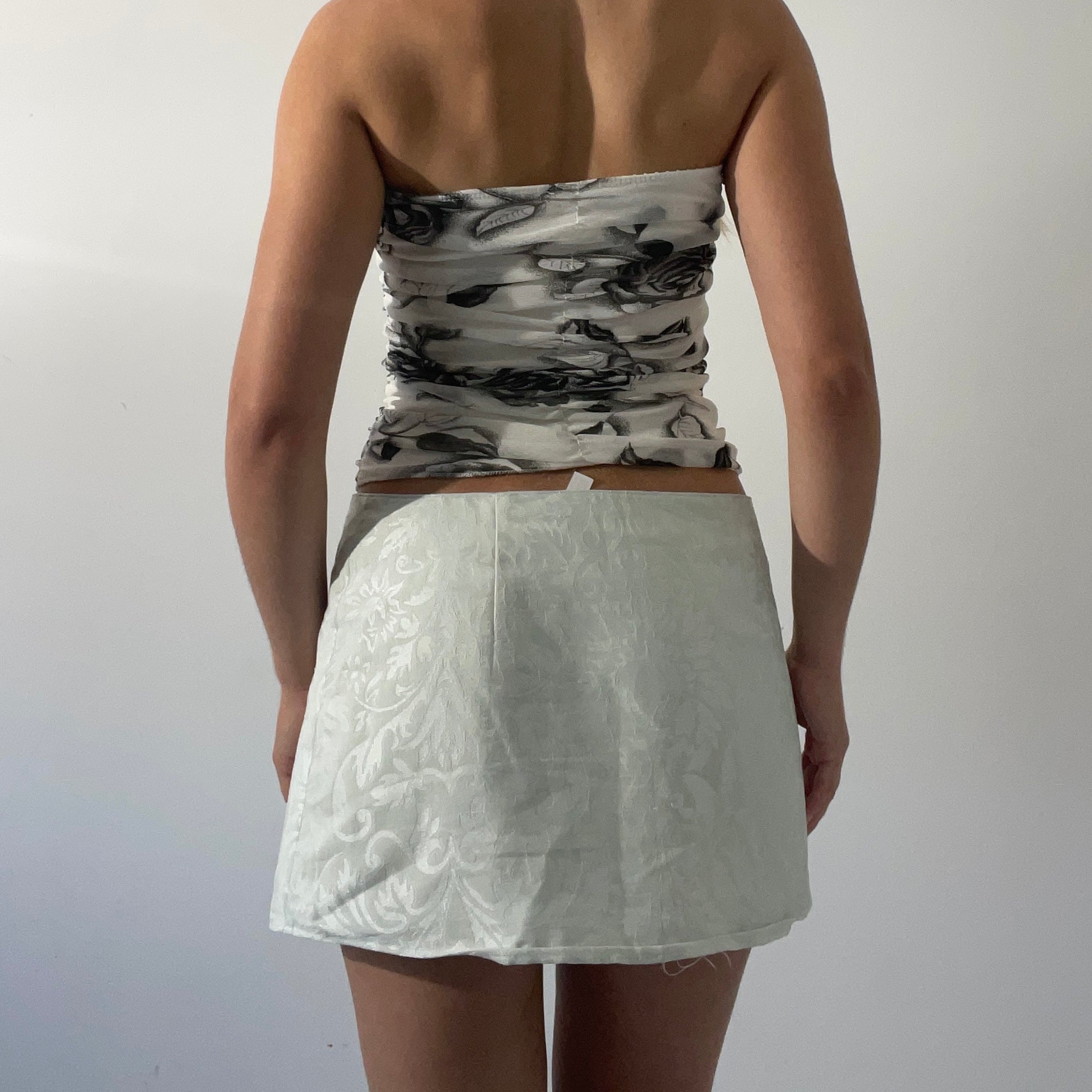 Italian Strapless Mesh Top | S